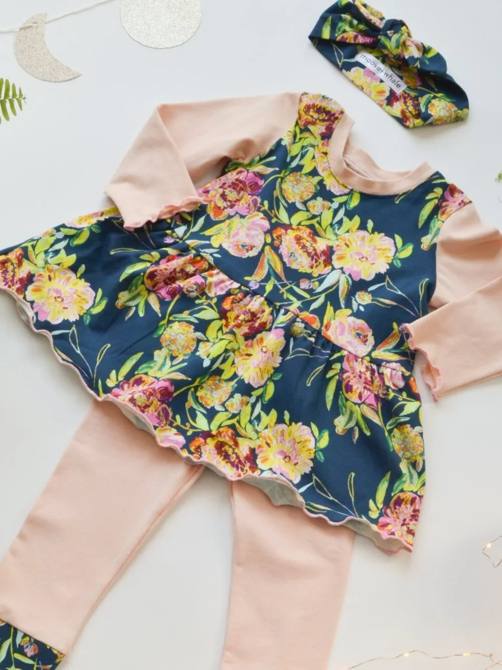 Baby Doll Girls Dress Set with Legging Pants and Headband